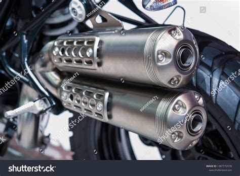 Motorcycle Exhaust Modern Bike Exhaust Design Stock Photo 1387772078 ...