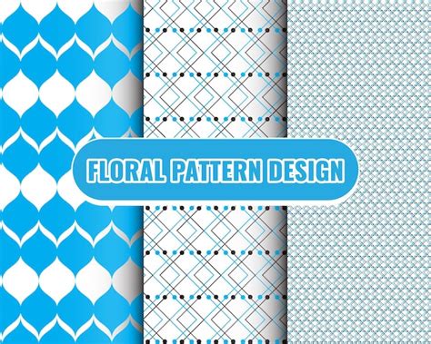 premium vector blue white pattern design