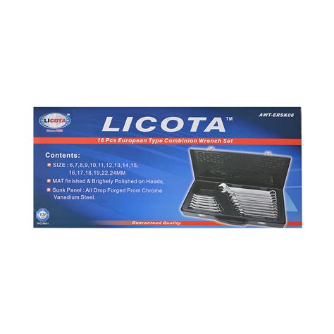 Комплект звездогаечни ключове LICOTA, CR-V, SW 6-24 mm, 16 ч. | ИТТ ...