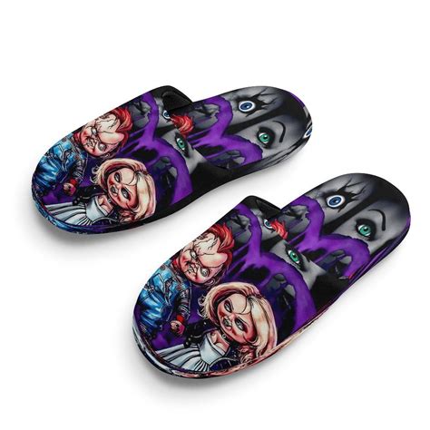 Bride of Chucky And Tiffany Slippers for Kid Soft Slippers Slip-On