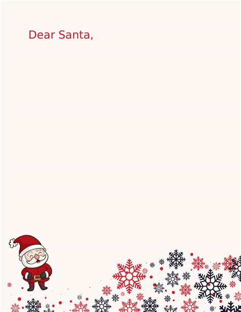 Free Printable Christmas Letter Templates [pdf] From Santa