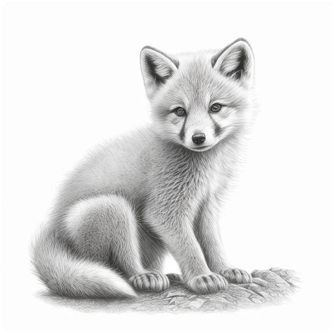 fox animal sketch 8