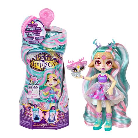 Magic Mixies Galaxy Hair Pixling Deerlee Doll With Color Changing Hair