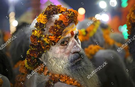 Naked Hindu Holy Man Arrives Ritualistic Editorial Stock Photo Stock Image Shutterstock