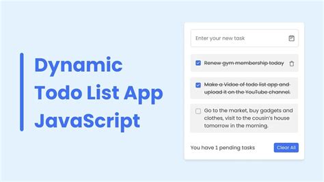 Build A Responsive Todo List App With Html Css And Javascript