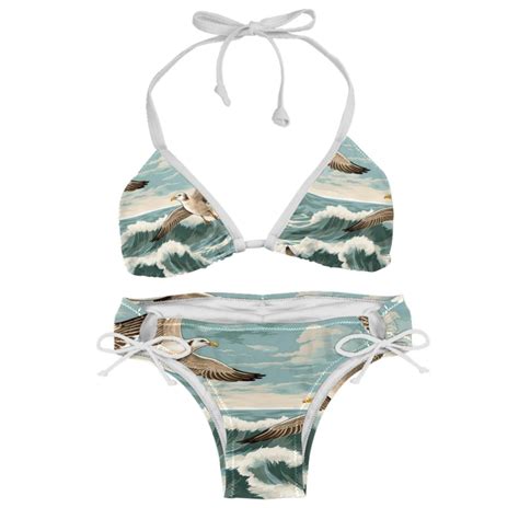 Seagull Detachable Sponge Adjustable Strap Bikini Set Two Pack Swimsuits For All Occasions