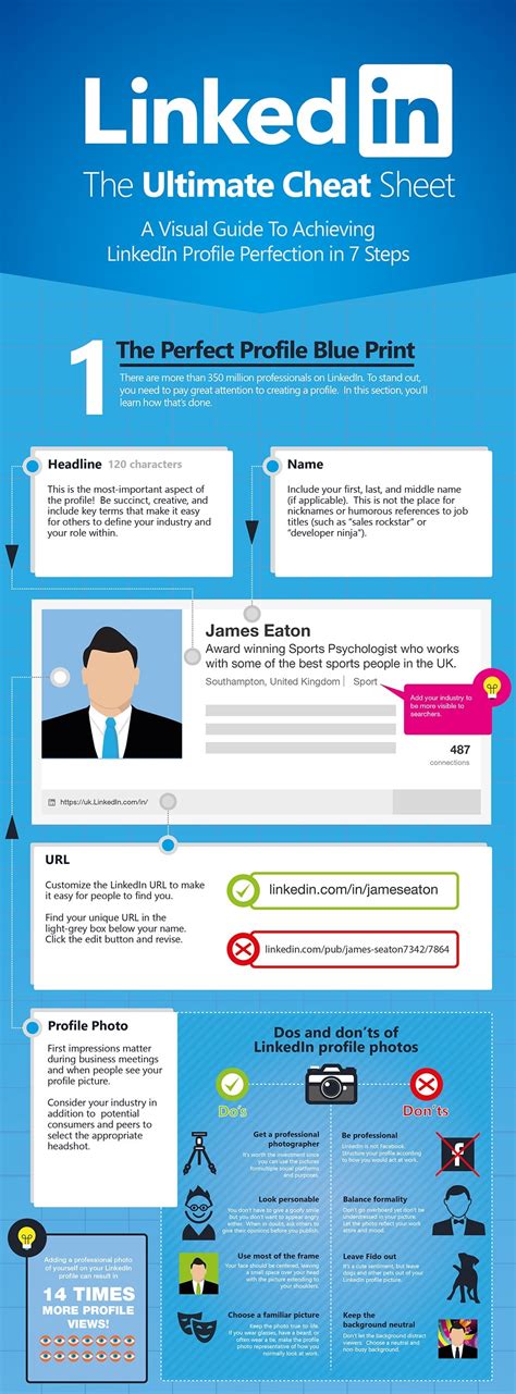 linkedin tips   craft  perfect profile infographic