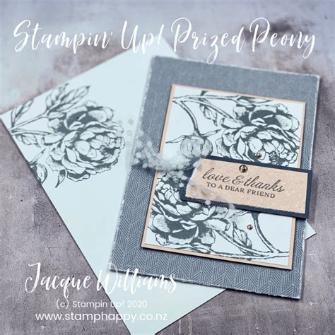 Prized Peony Card In Minutes Just Stamps Ink Paper And Ribbon