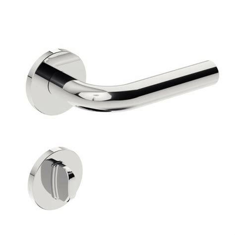 Fechadura Banheiro Inox Home IX310 55mm Roseta Redonda Inox Polido Stam