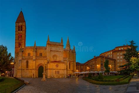 Sunset View Of Parish Church Santa Maria De La Antigua In Valladolid