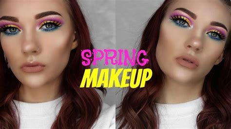 Colorful Spring Makeup Tutorial Cut Crease Halo Eye Youtube