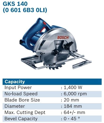BOSCH GKS 140 Professional Hand-Held Circular Saw | Soon Huat Hardware ...