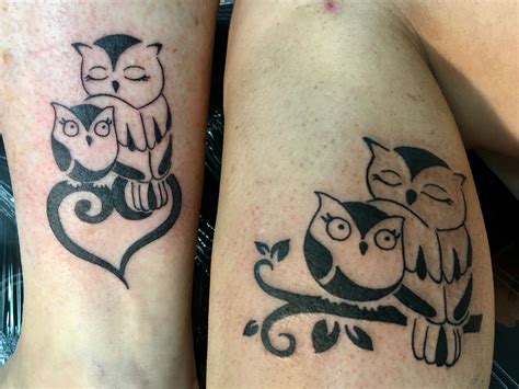 Matching Mother Daughter Owl Tattoos By Danielle Oberosler Tattoos