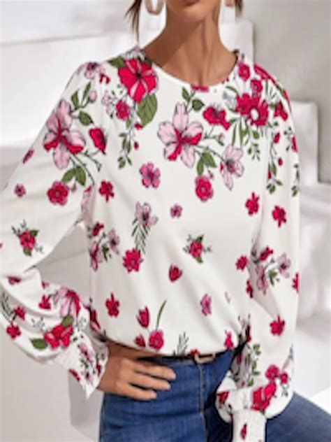 Buy Stylecast X Slyck Floral Print Puff Sleeve Blouson Top Tops For