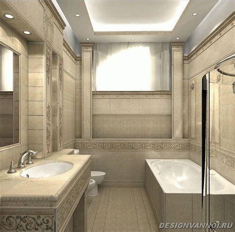 Потолок в ванной комнате - 70 фото вариантов