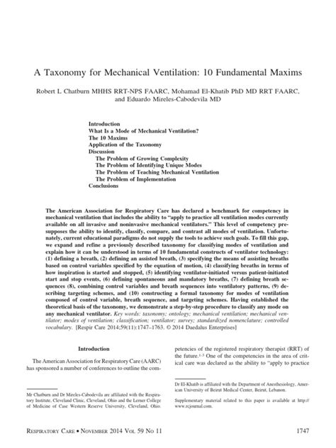 Ardsnet Ventilation Protocol Pdf Respiration Pulmonology