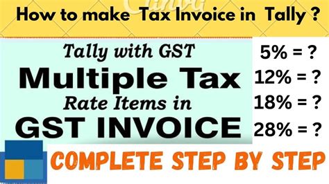 Tally Me Sale Bill Kaise Banaye II How To Make Gst Bill Tax Invoice In