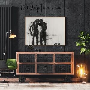 Abstract Lgbtq Art Lgbtq Portrait Sketch Gay Love Pride Charcoal Male Figure Sketch Home