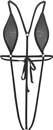 Amazon POGINO Sling Bikini Extreme Micro Bikinis G String Thong Mini Exotic Tanning Bathing