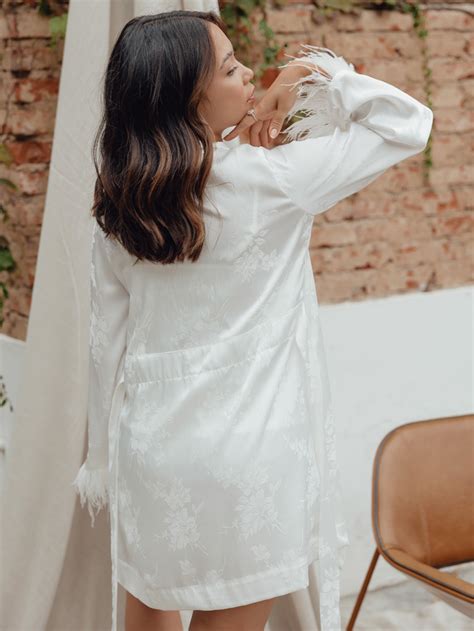 Robe Gard Nia Off White Oui Lingerie Pe As Feitas M O Muito Amor E Carinho