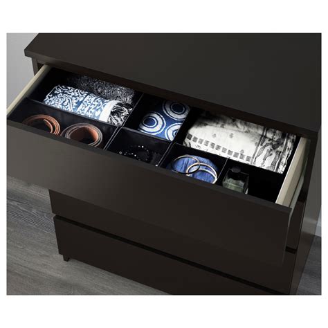 Купить Комод с 4 ящиками МАЛЬМ, черно-коричневый в ИКЕА (Минск ...