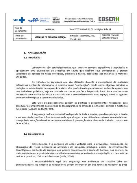 Manual De Biossegurança Pdf