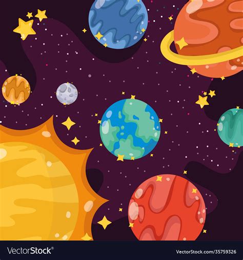 Cartoon Space Stars