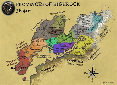 This Is A Map Of Highrock Before The Warp Of The West If You Played