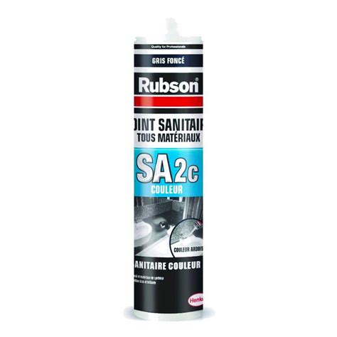 Mastic sanitaire silicone acétique SA2C Gris Foncé cartouche 280ml