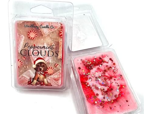 Peppermint Clouds Wax Melts Holiday Wax Melts Peppermint Marshmallow