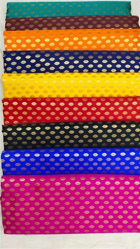 Banarasi Brocade Fabrics Polka Dots Multicolour At Rs Meter In