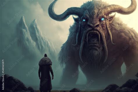 fantasy giant monster in concept Norse Mythology Stock Illustration ...