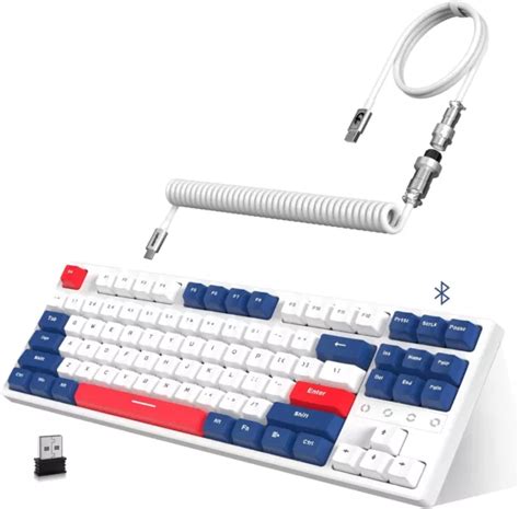 Hot Swappable Wireless Gaming Keyboard G Bt Wired Coiled Keyboard Cable Picclick Uk