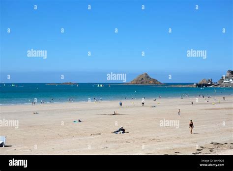 Côtes d Armor Pleneuf Val André large beach Stock Photo Alamy