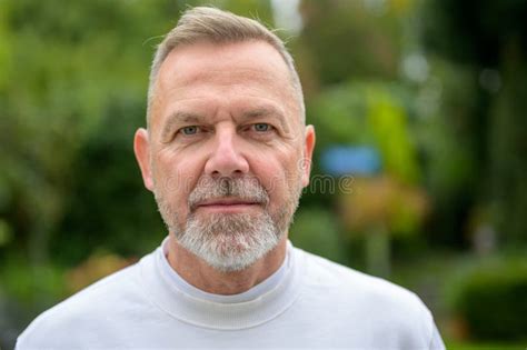 Mature Man With A Confident And Calm Expression Stock Image Image Of