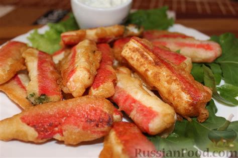 Рецепт: Крабовые палочки в пивном кляре на RussianFood.com