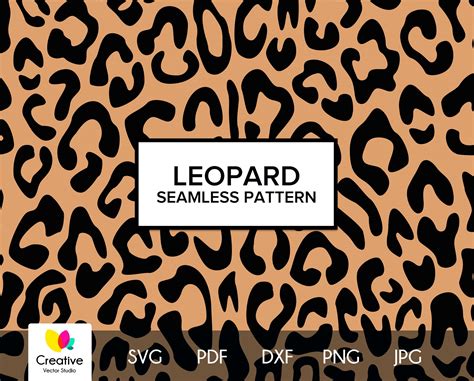 Leopard Skin Seamless Pattern SVG PNG DXF Creative Vector Studio