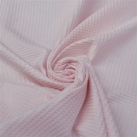 Nude Embossed Cotton Piqu Fabric By The Meter For Towels Bathrobes