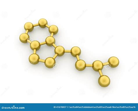 Concepto De La Molécula Del Oro Rendido Stock De Ilustración