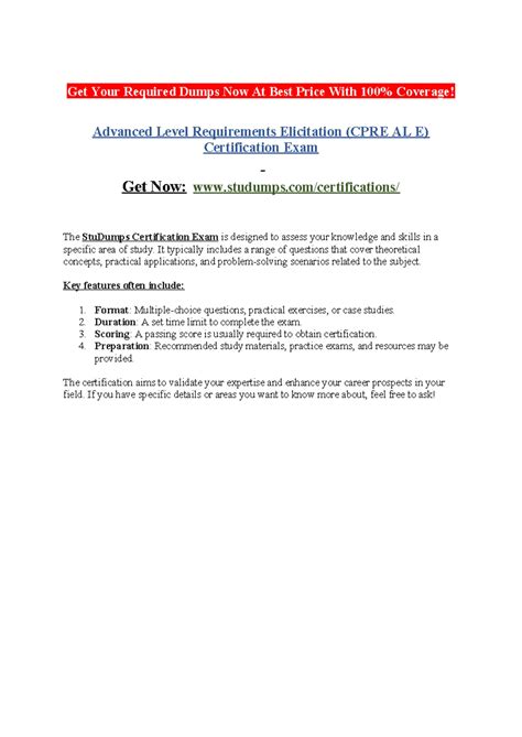 advanced level requirements management cpre al man certification exam