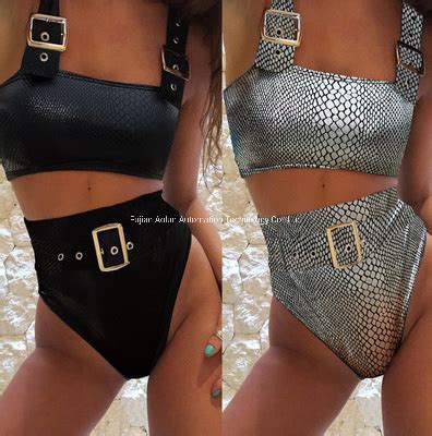 The New Sexy Bikini Hot Style Crocodile Print Fabric Swimsuit For Women S Split Swimsuit