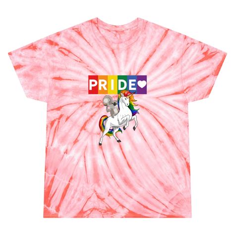 LGBT Gay Pride Koala Bear Riding Rainbow Unicorn Tie Dye T Shirts Sold By Vegajump SKU