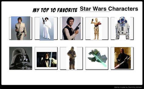 My Top Ten Favorite Star Wars Characters by annonmyous on DeviantArt