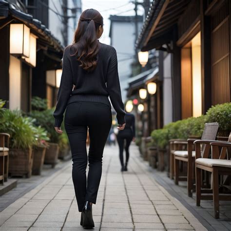 Image Of A Woman In A Black Pants And Hot Ass Aihotassfactory
