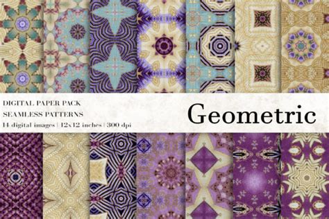 Geometric Digital Papers Graphic By Bonadesigns · Creative Fabrica