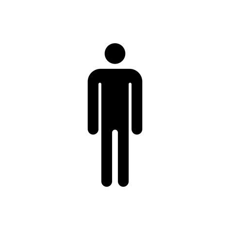 Man Icon Male Sign For Restroom Boy WC Pictogram For Bathroom Vector