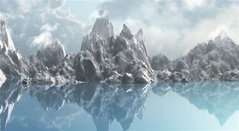 Surreal Ice Mountain Range Digital Art By Kirsty Pargeter Fine Art