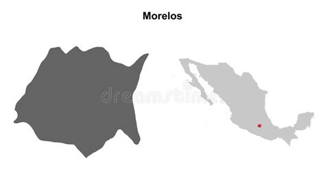 Mapa De Esquema De Morelos Ilustración Del Vector Ilustración De