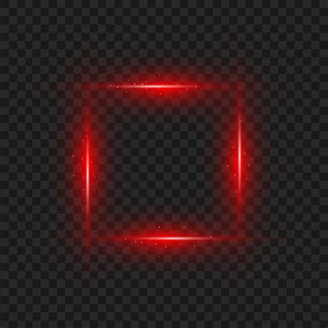 Red Glowing Light Effect Square Frame PNG Image — Free Transparent ...