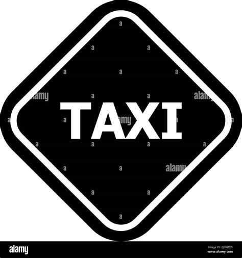 A Diamond Shaped Cab Sign Taxi Sign Editable Vector Stock Vector